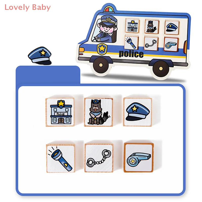 لعبة مطابقة التعليم المبكر للأطفال، لعبة تعليمية لمشهد الحياة بخمسة أنماط ومطابقة محرك النار للأطفال #5