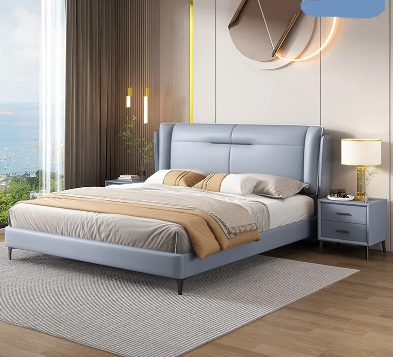 *Soft High Headboard Bedroom Furniture High End Atmosphere Double Soft Package Wedding Bed