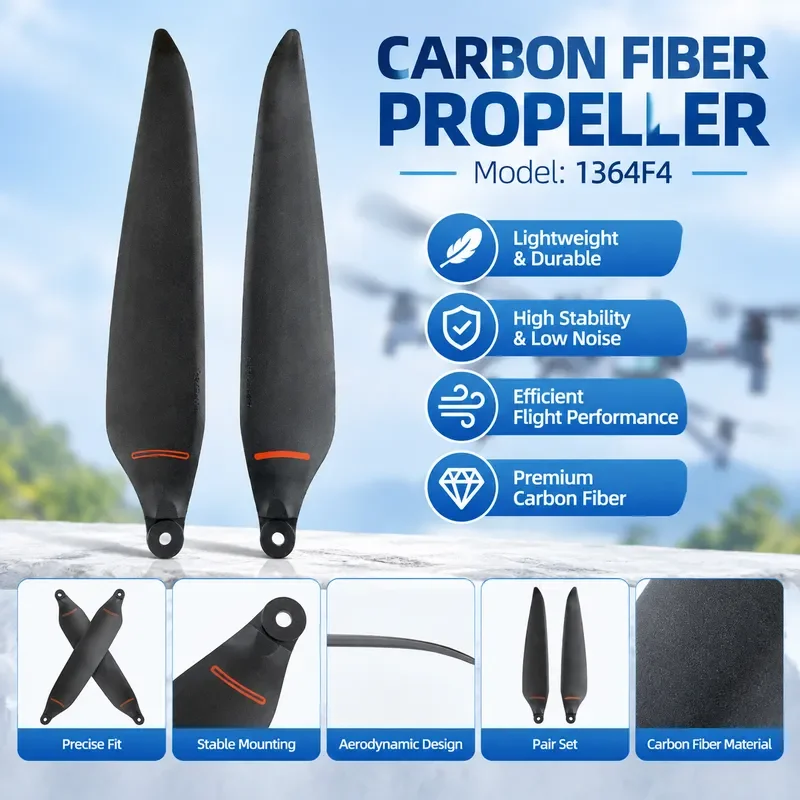 for DJI Matrice 4D 4TD Blades 1364F Airport 3 Propeller Blades