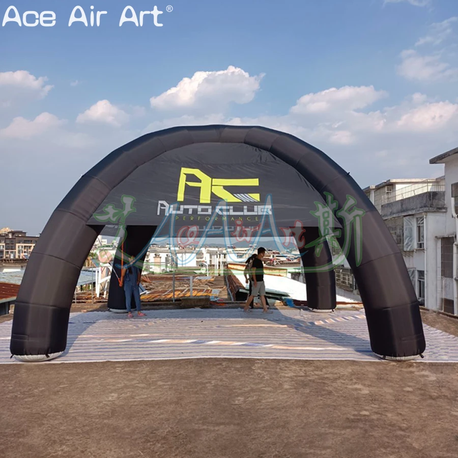 

All Black 4 Legs Inflatable Spider Tent with Black or Red Tarpaulin Can Add Logo for Auto Show or Event Decoration