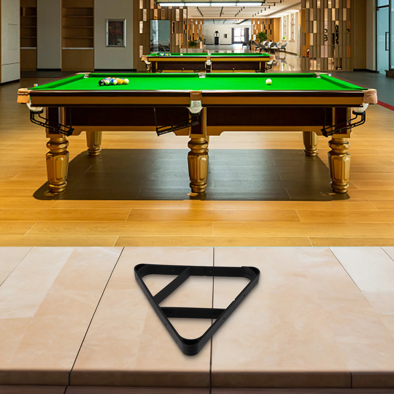 Billiard Game Setup for 8-ball Triangle Rack Billiard Ball Organizer Rack Game Accessory Approximately 57mm Diameter
