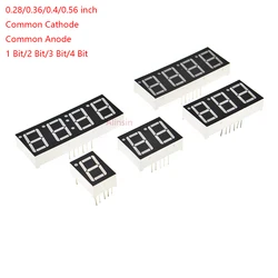 5PCS 0.28/0.36/0.4/0.56 inch 0.36inch 7 Segment 1/2/3/4 bit Red Digital Tube Common Cathode/Anode LED Digit Display 1bit/2bit