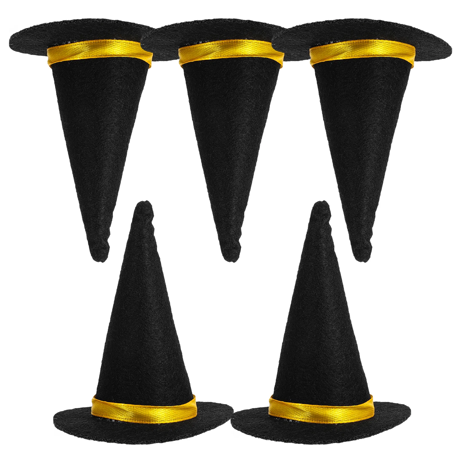 

6 Pcs Halloween Decorations Bottle Witch Hat for Kitchen Mini Ornaments Cover DIY Crafts Clothing
