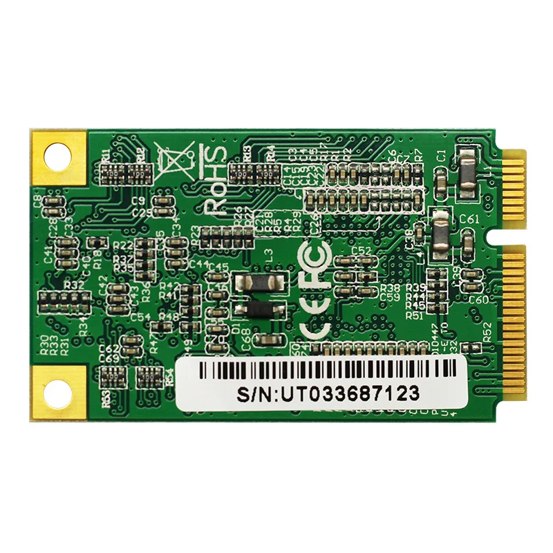 UOTEK ミニ PCI-E から RS-232 シリアルカード PCIE PCI Express から RS232 4 ポート高速コンバータ DB9 ESD UT-7784B