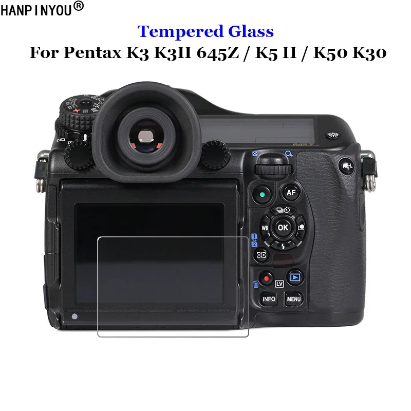 For Pentax KF K3 K3II 645Z / K50 K30 Tempered Glass 9H 2.5D Camera LCD Screen Protector Protective Film Guard