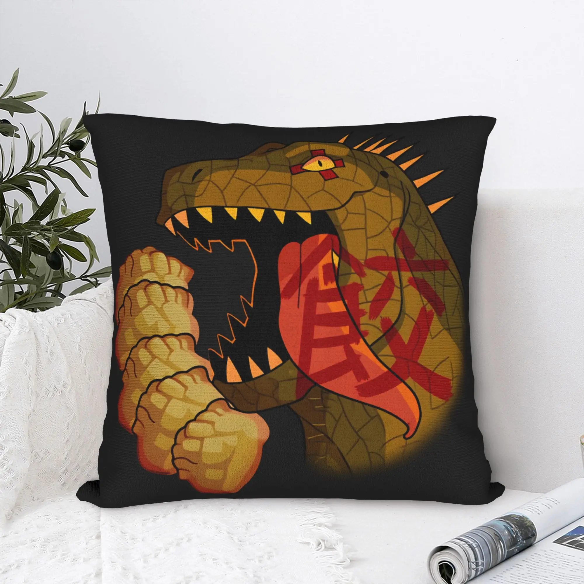 Dorohedoro Kaiman Gyoza Pillow Cover  Graphic Cushion Cover Vintage Pillow Case For Wedding Party Home Decor
