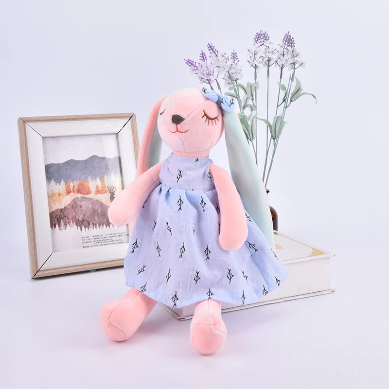 

35CM Cute Cartoon Long Ears Rabbit Doll Baby Soft Plush Toys For Children Rabbit Sleeping Mate Stuffed Plush Animal Toys Infants