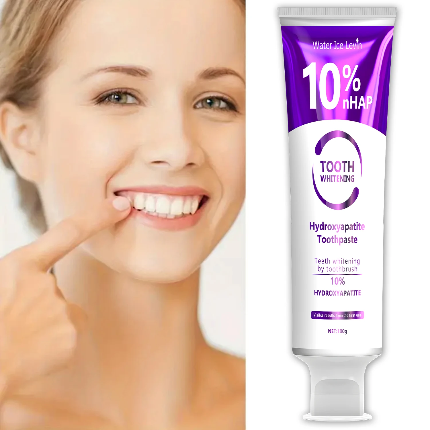 Oxide Tooth Whitening Hydroxyapatite Toothpaste Toothbrush for Whitening Teeth 10% Hydroxyapatite Visible Results with First Use