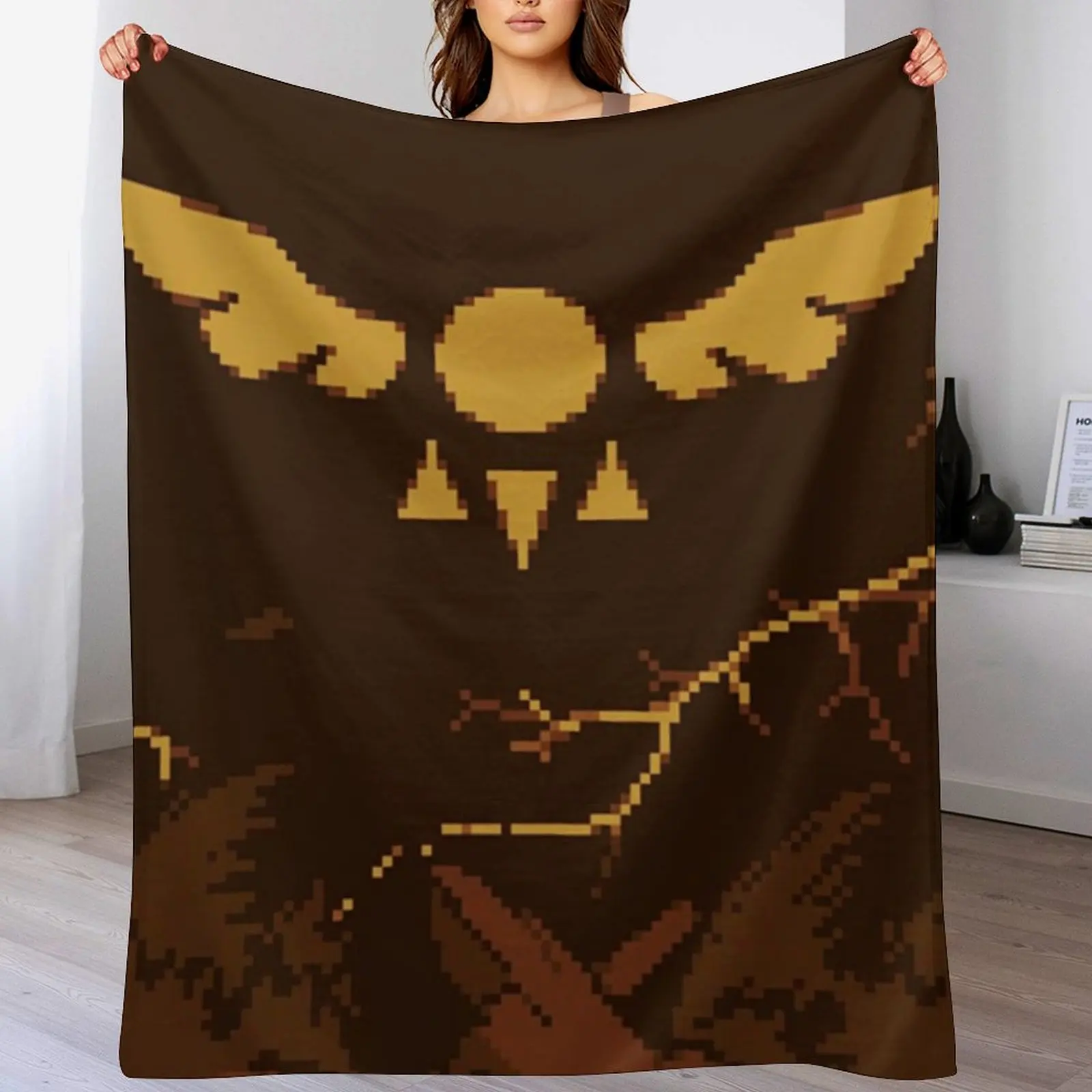 Deltarune logo Throw Blanket Vintage Giant Sofa Blankets