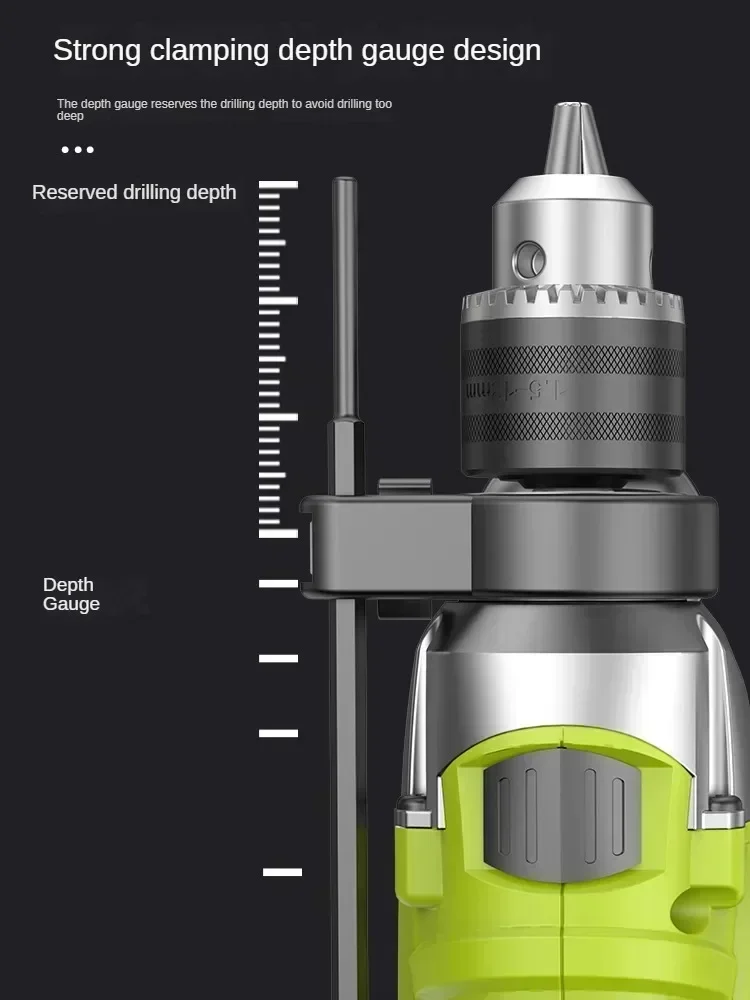 220V Powerful Electric Drill with Screwdriver and Impact Drill for Home Use