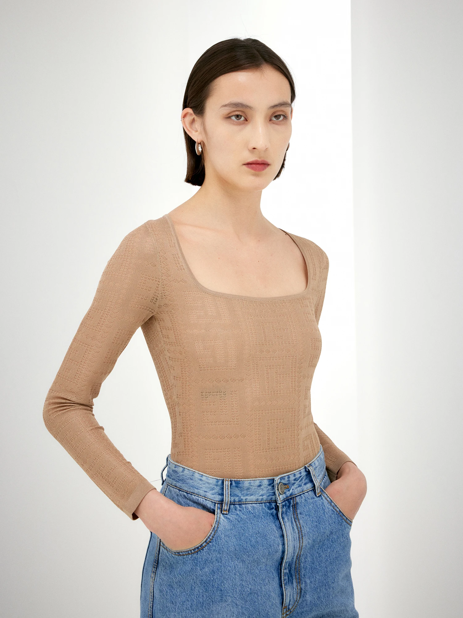 Zia Zhang الدانتيل الإحساس Bomann انظر صعبة U-ne Ba نمط قطعة واحدة دعوى لون نقي تخفيف ملابس داخلية بسيطة نموذج جديد