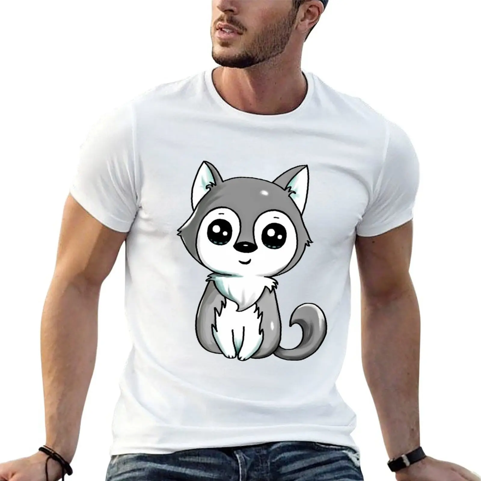 Cute Baby Husky T-Shirt printed t shirts for man t shirt custom print anime tshirt T-shirt