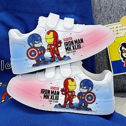 Disney Kids Sport Shoes 2024 New Children Tennis Shoes Cartoon Heros Casual Sneakers Boys White Shoes Running Shoes Size 25-38