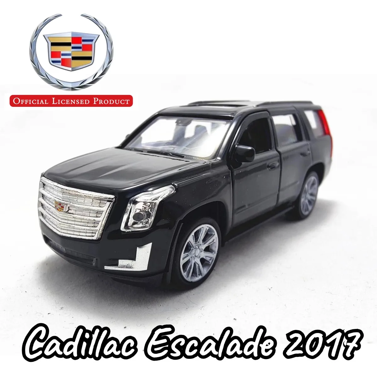 1:36 Cadillac Escalade 2017 Pullback Toy Car Model Official Licensed Alloy Diecast Vehicle Scale Replica Xmas Gift Kid Boy Toy