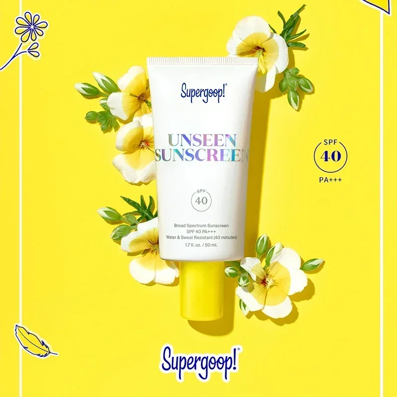 50 مللي Supergoop واقي من الشمس غير المرئي واسع الطيف Glowscreen الجسم واقي من الشمس SPF40 UV حامي الوجه التمهيدي قاعدة مستحضرات التجميل #1