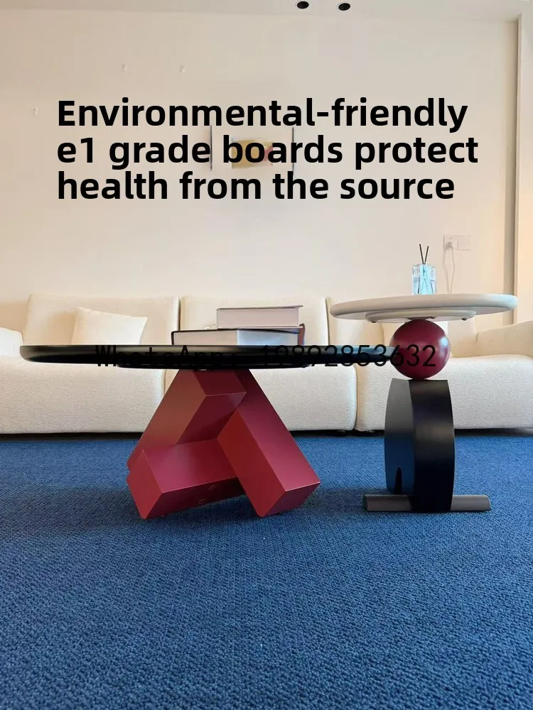 شقة صغيرة إيطالية الحد الأدنى غرفة المعيشة المنزل غير النظامية الحديثة الخفيفة الفاخرة الراقية طاولة القهوة الإبداعية #2