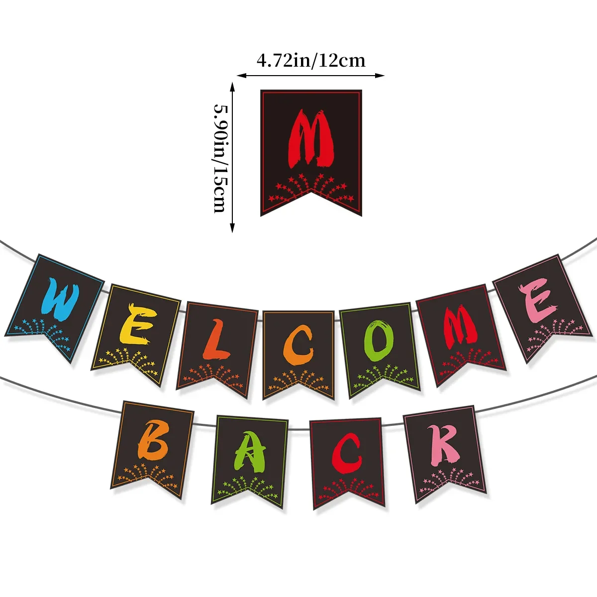 

Back To School Season Welcome Back Banner Pulling Banner Decorations for Classroom m