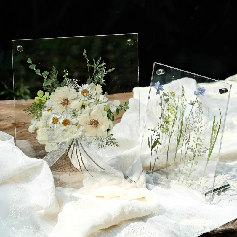 6 pezzi, 9 pezzi, rosa bianca naturale pressata fiori fai da te foglie di rosa secche per resina epossidica sigillo di cera timbro cornice per foto regalo campione