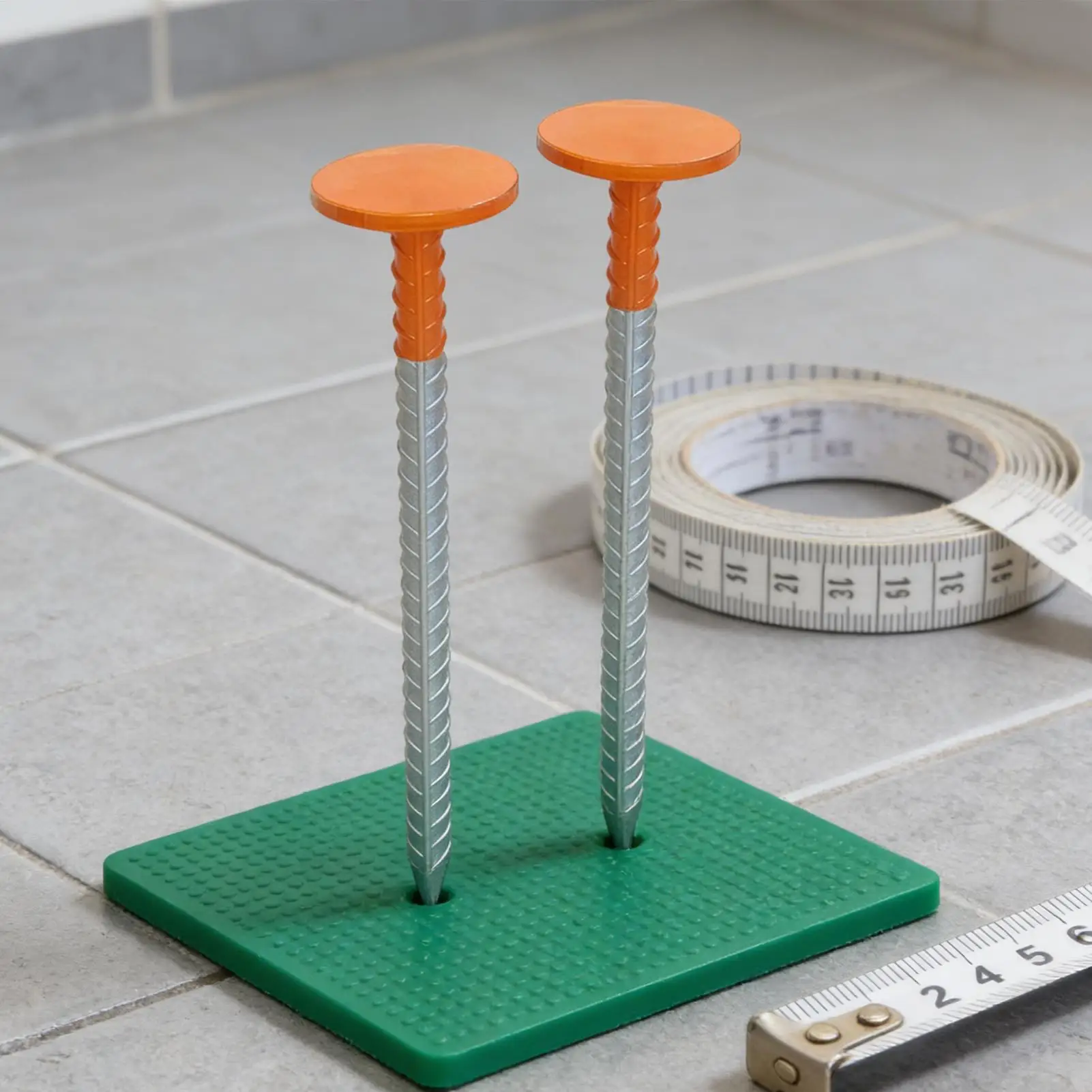 علامات خط الممتلكات مكونة من قطعتين عالية الوضوح ومقاومة للطقس باللون البرتقالي اللامع علامات الممر لساحة درب الحديقة