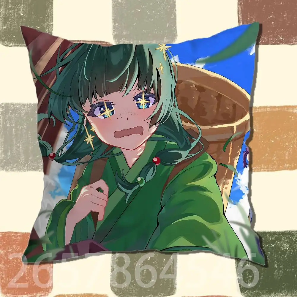 A-Ancient Maomao Apothecary Diaries Polyester Printed Pillow Cover Square 30 35 40 45 50 55 cm Soft for Sofa Bed Car Home Decor