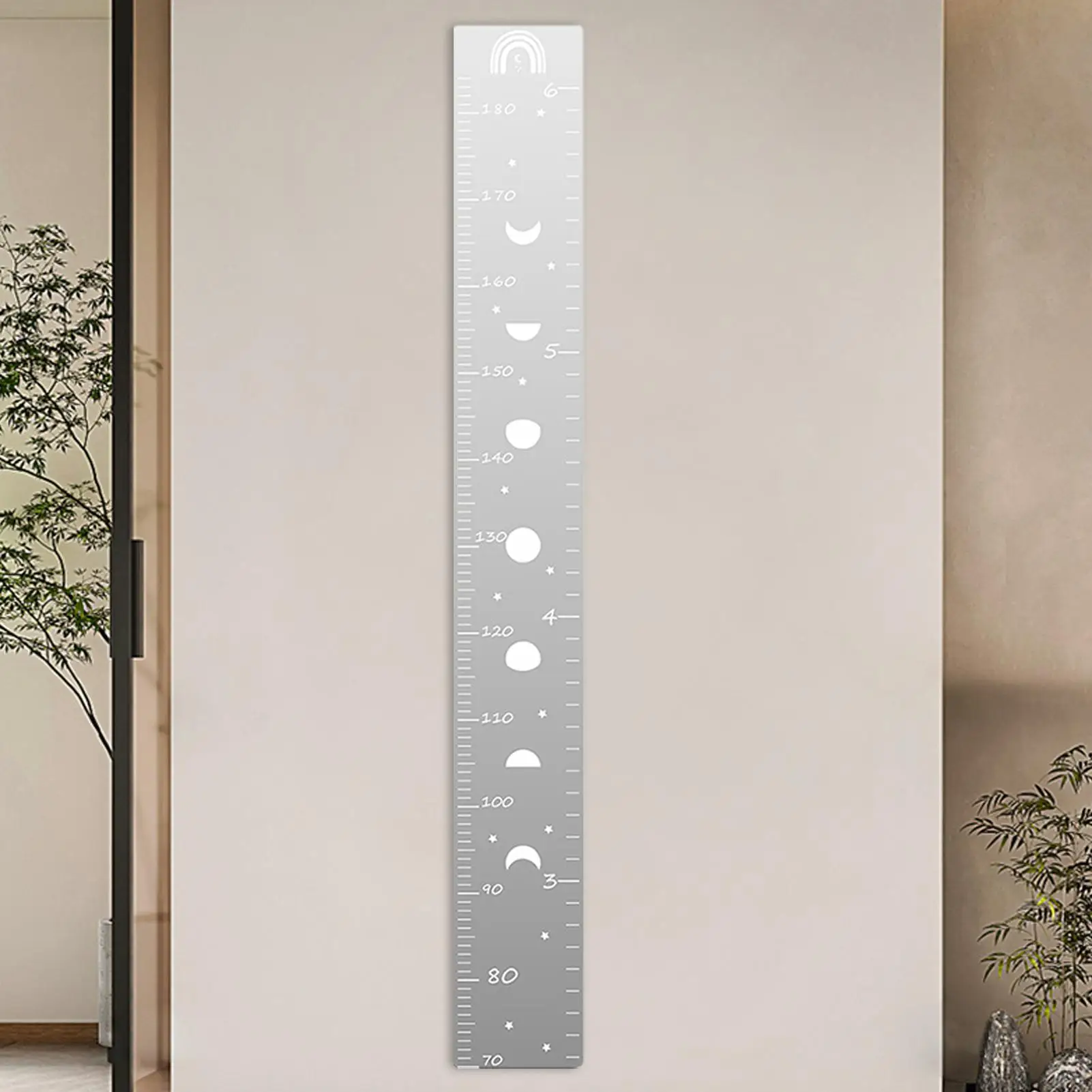 Growth Chart Mirror For Kids Children's Wall Mirror Height Chart Multi-Purpose Home Decoration For Playrooms Nurseries