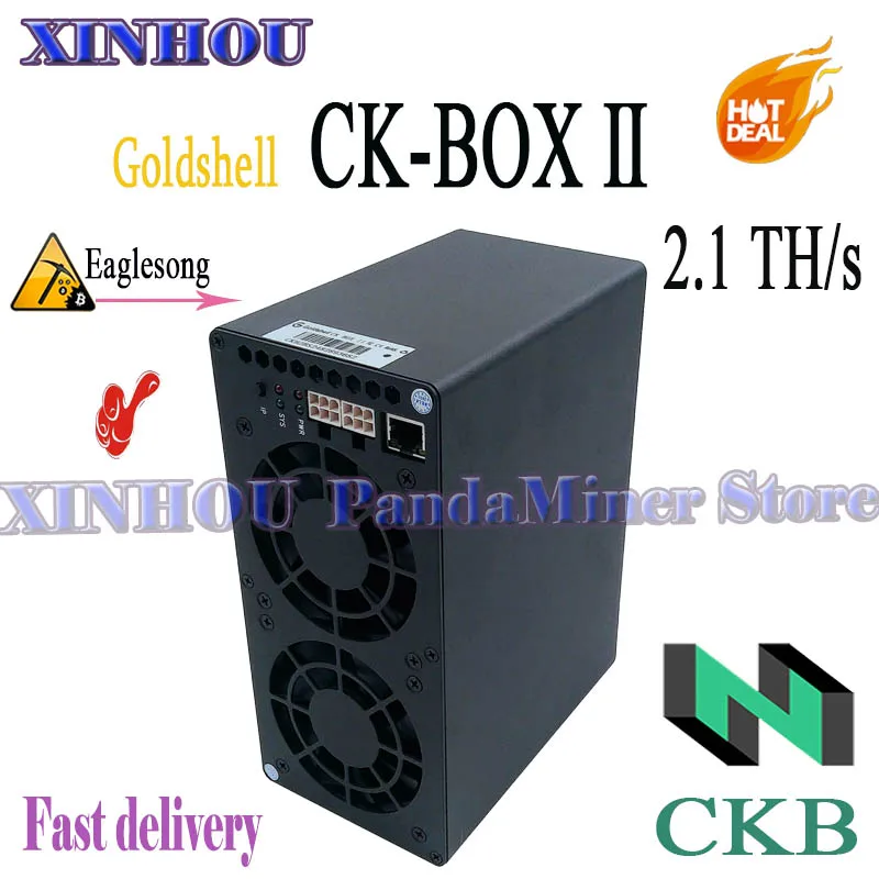 

New Goldshell miner CK BOX Ⅱ 2.1TH/s Nervos Network CKB Mining better than ASIC CK5 CK6 KD-BOX Good For Home Mining Low Noise