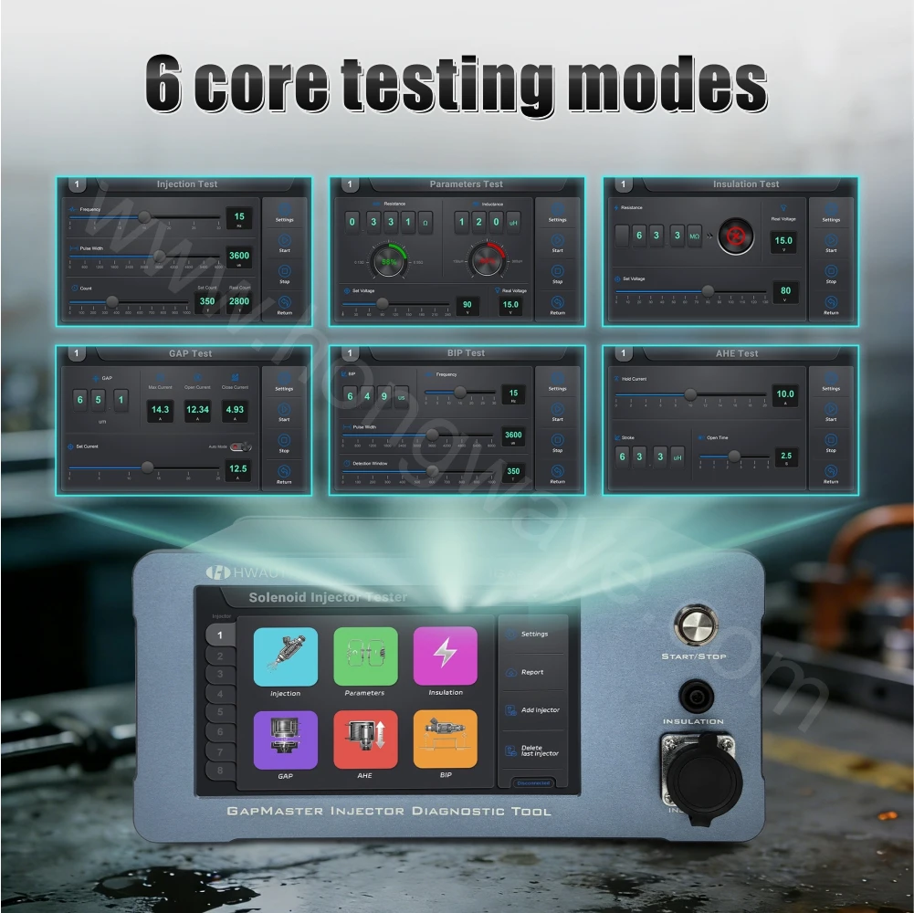 HWAUT iGap100 Valve V2 Electromagnetic Diesel Injector Tester Control Solenoid Valves Injection Systems Air Gap Measurement Tool