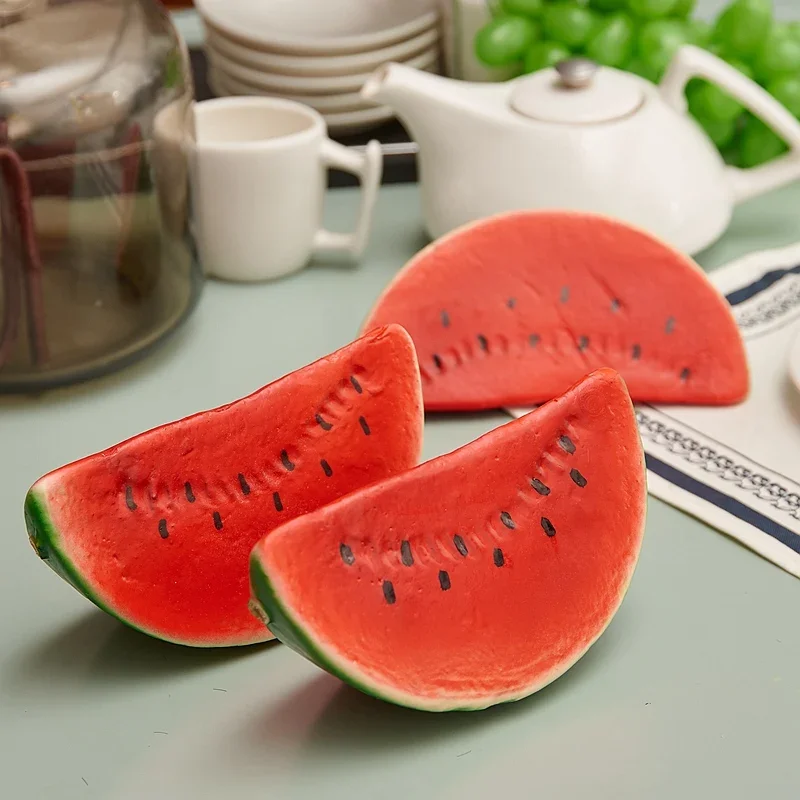 1pc Artificial Red Watermelon Slices Fake Fruit Foam Plastic Watermelon Model Simulation Watermelon Children Early Education