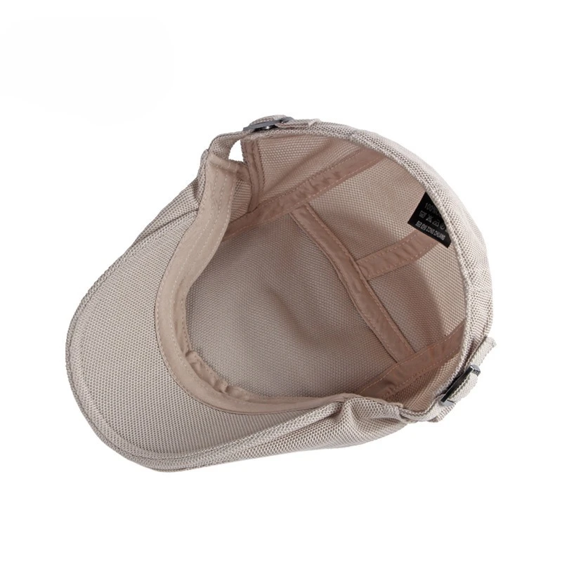 Men's Summer Lightweight Mesh Breathable Beret Men's British Retro Casual Bowler Hat Women Open Front Hat with Hole Best Seller