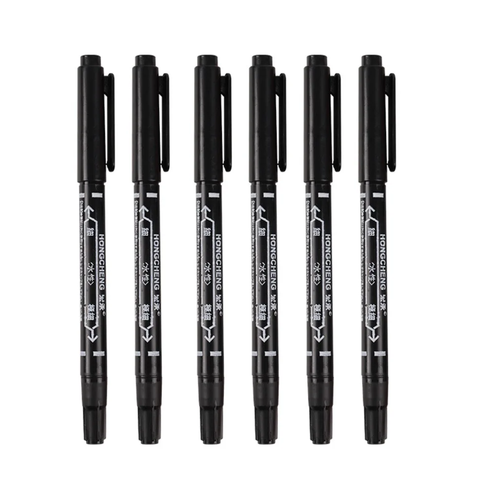 Dual Tip Black Fineliner Pens, Waterproof Sketch Markers for Drawing, Writing & School Art