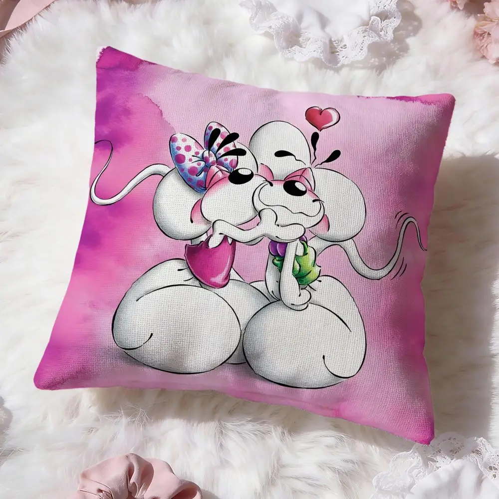 Cartoon D-Diddl Cushion Cover Premium Comfort Reversible Pillow Cove -Two in One Design for Any Room & Car Interior