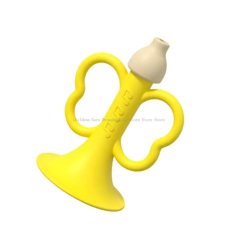 Anneau dentition en Silicone lavable pour bébé, sifflet pour bébés, découverte musicale, Design convivial pour les voyages