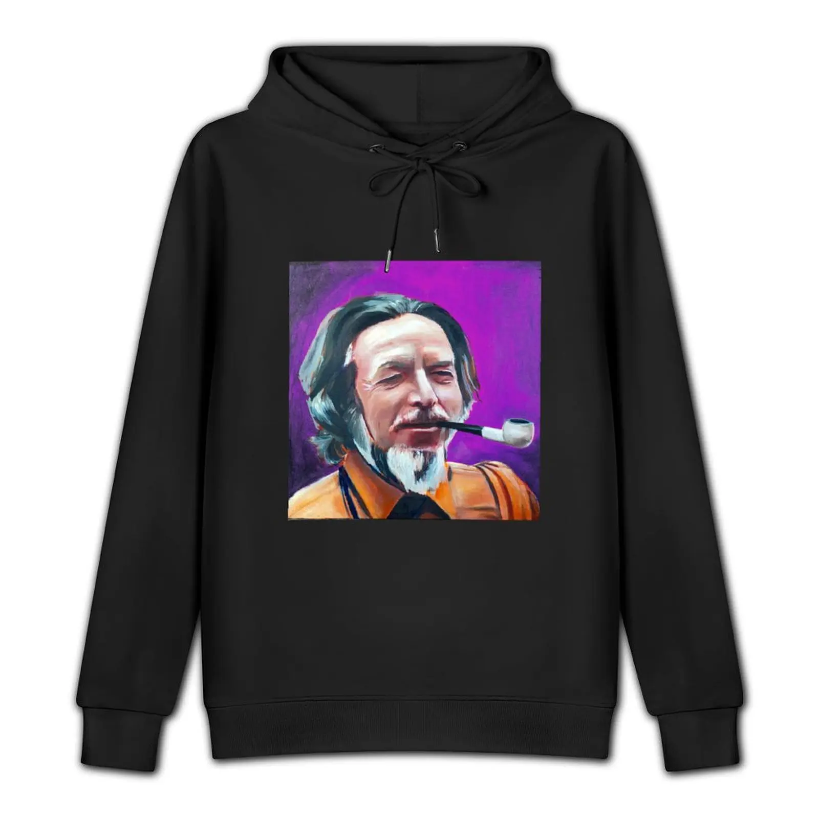 Alan Watts Purple Edition Painting of Alan Watts Pullover Hoodie men's sweat-shirt graphic t shirts men men's hoodies