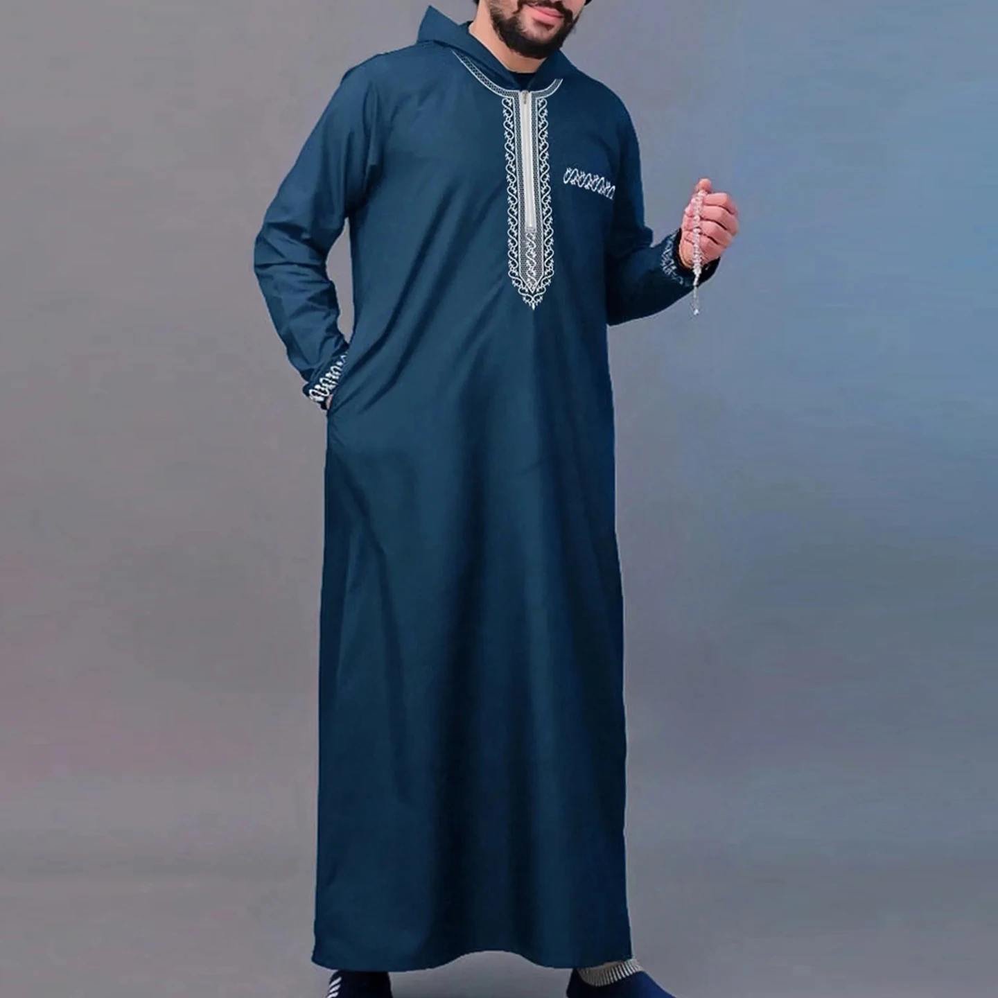 Hooded dark blue