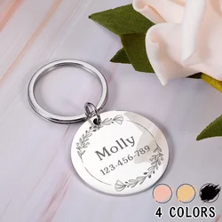 Personalized Pet Cat Dog ID Tag Collar Accessories Custom Engraved Necklace Chain Charm Supplies For Dog Tag Name Products