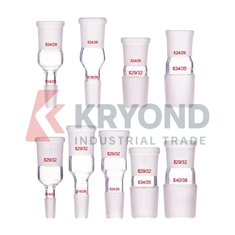 Ground Glass Joint Adapter Female Socket to Male Plug Converter Chemistry Lab Distillation Apparatus 14# 19# 24# 29# 34# 40# 50#