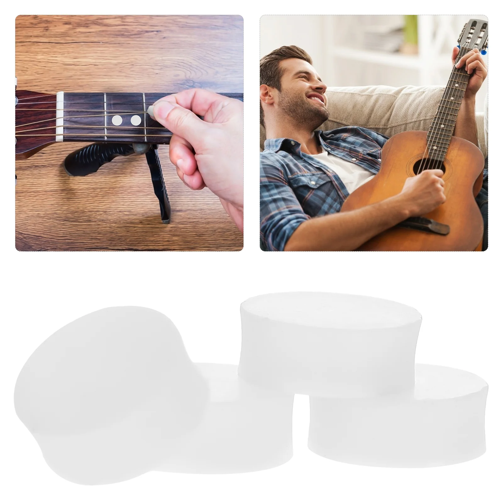 

20 Pcs Guitar Fretboard Notation Inlay Dots White Shell for Mandolin Pearl Material Ukulele Cowry Acoustic
