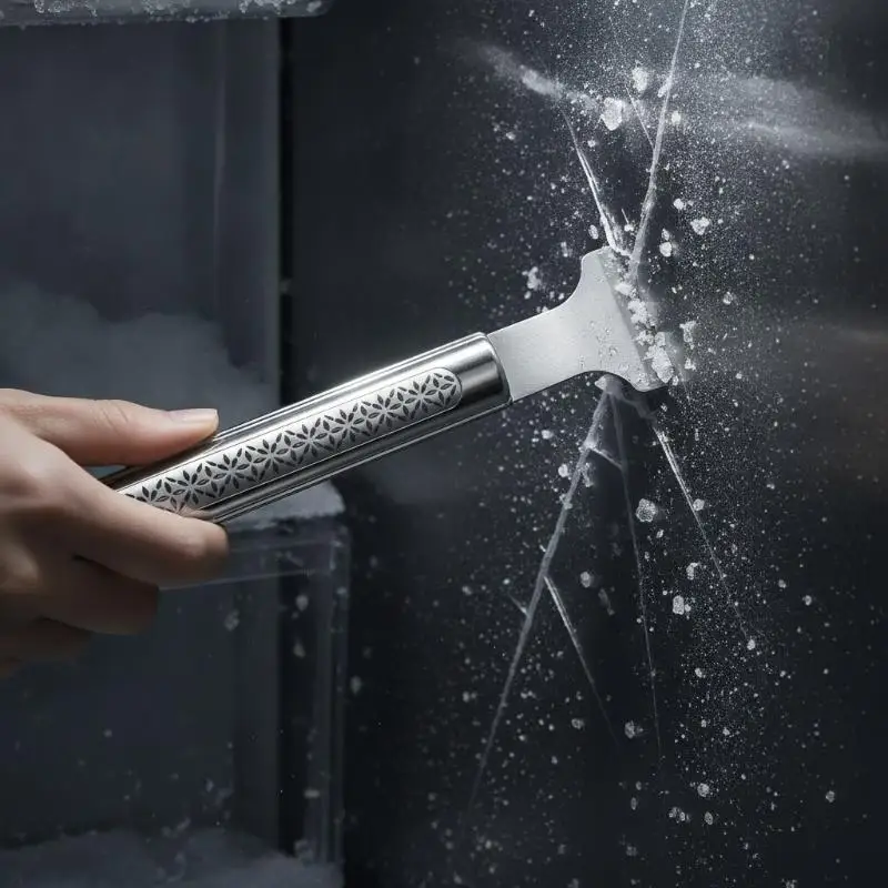 Stainless Steel Ice Scraper Fast Defrosting Scratch Proof For Car Windshield Home Refrigerator Ice Removal