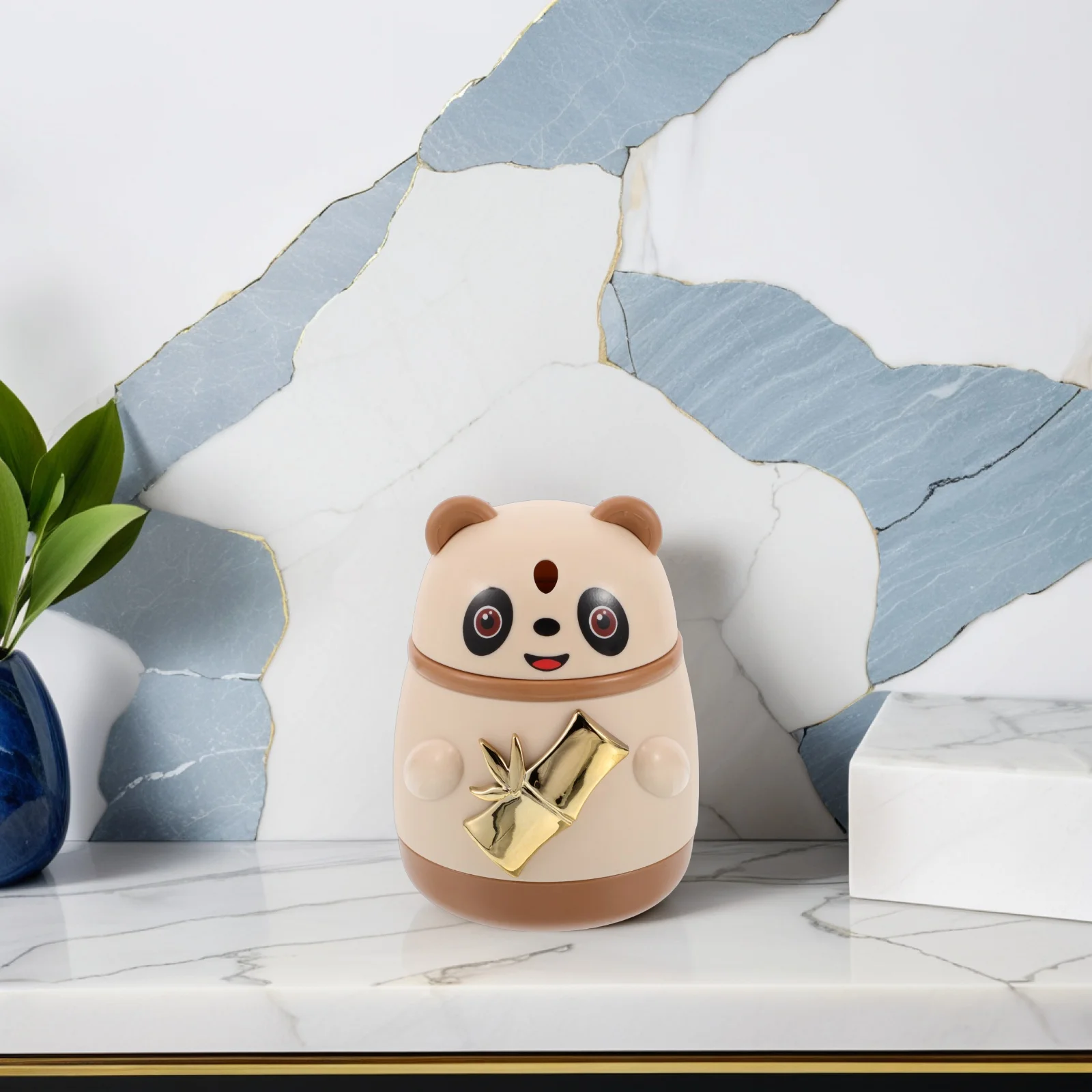 

Toothpick Holder Decorative Panda Automatic Organizer Dispenser Cute Table Pp Storage