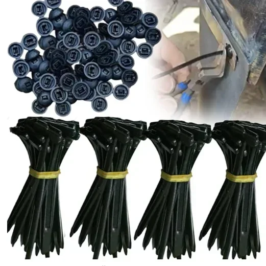 

Nylon Universal Cable Tie Buckle-Heavy Duty Zip Ties Holder with Pin & Button Design Plastic Cable Ties Tool Fasteners Car Body