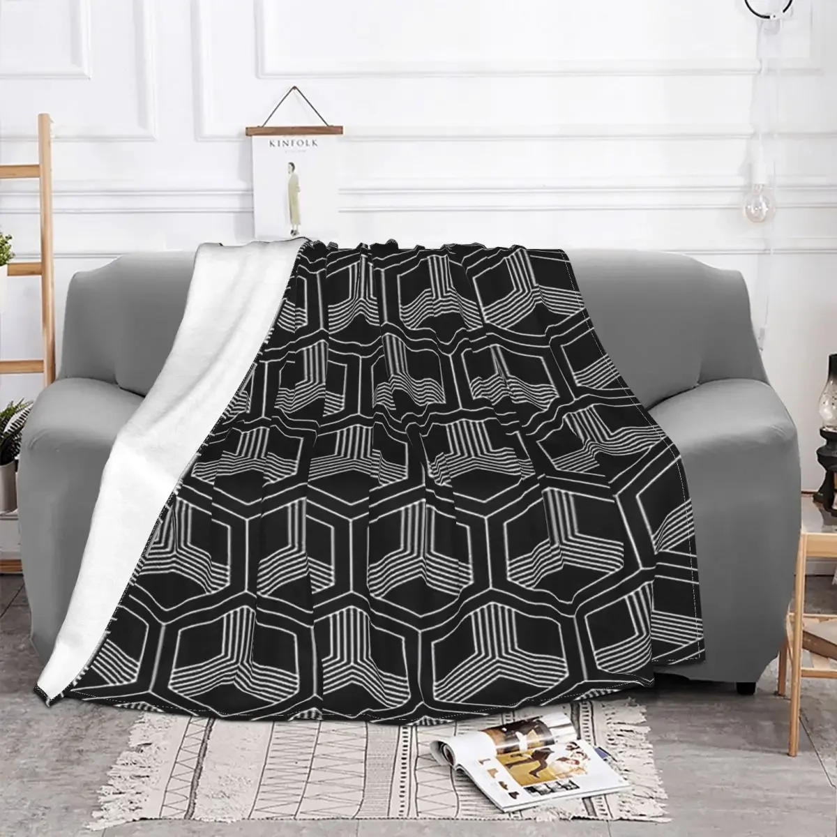 

Bohemian Plaid Baby Blankets Sofa Cover Fleece Spring Autumn Multi-function Europe Style Throw Blanket for Home Office Rug Piece