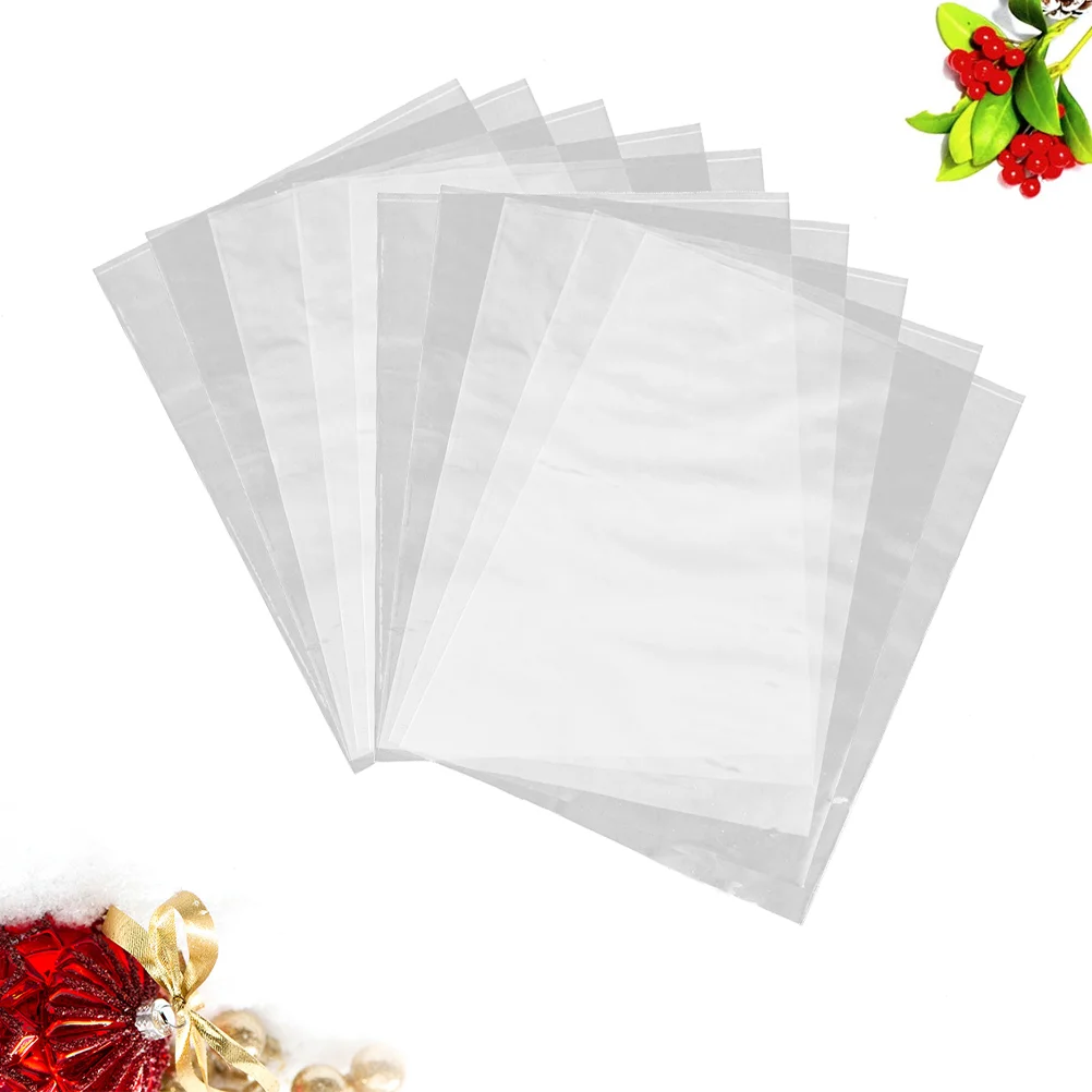 100PCS Transparent Laminating Wrappers PVC Shrink Wrap Heat Shrink Bags for Handmade Soaps Bottles Bath - Size 16x30cm