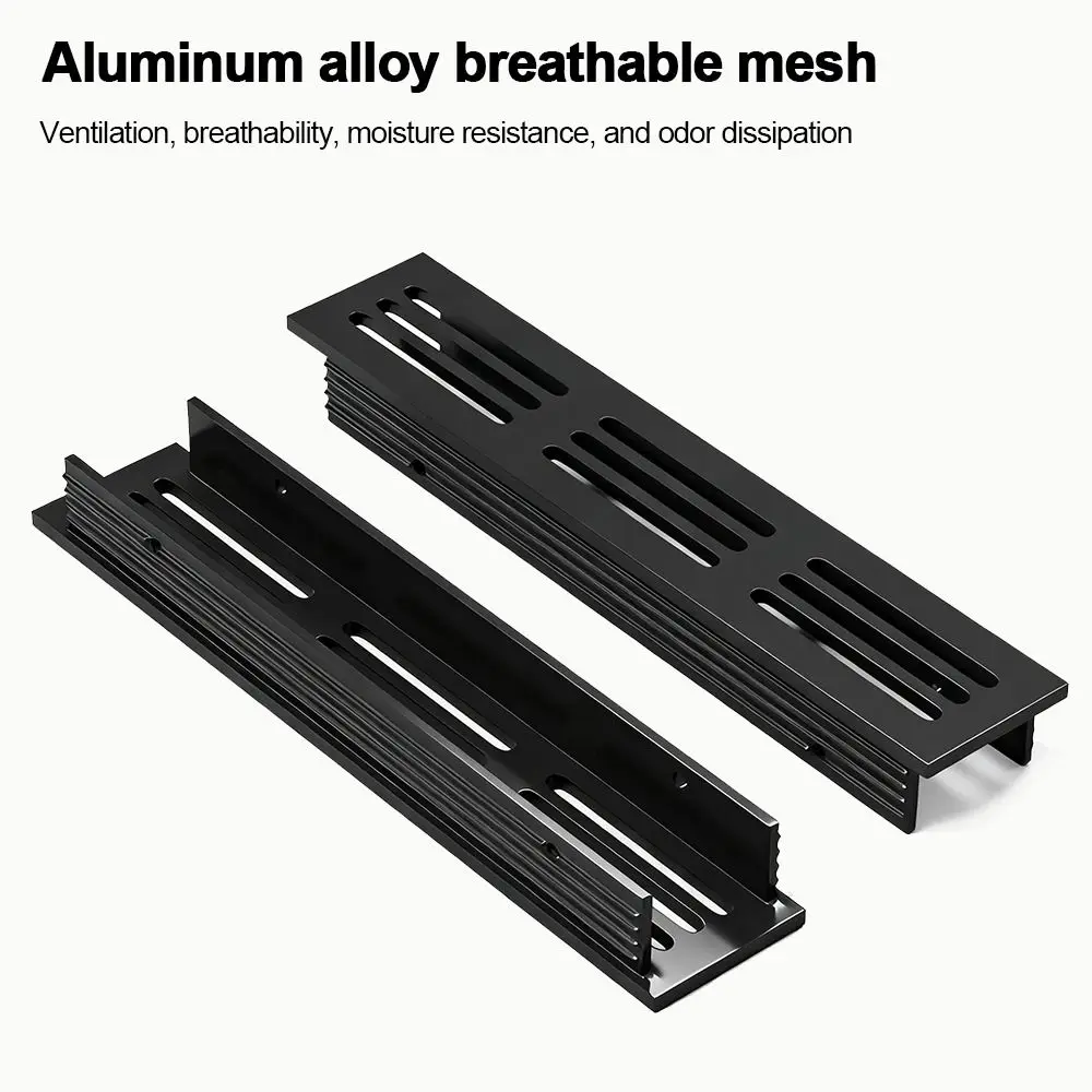 Aluminum Alloy Cabinet Breather Hole Cover 30mm Wide Rectangle Ventilator Grille Cover Breathable Mesh Wardrobe Air Vent Decor