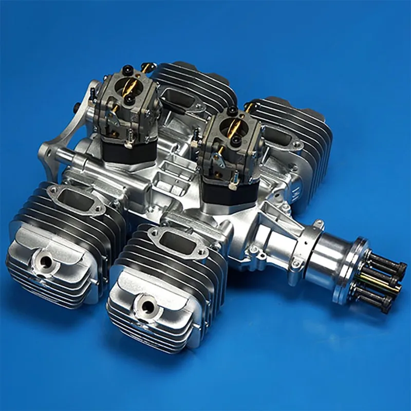 Gasoline Engine Four Cylinder Two Stroke Side Exhaust Natural Air-Cooled Hand Starting 222cc Displacement