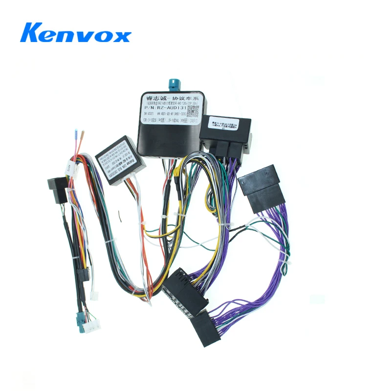 16Pin Car Wire Harness Canbus Box Android Radio Stereo Power Cable Canbus Decoder Adapter For Audi Q5 2010 2018 A4L 2009 2014