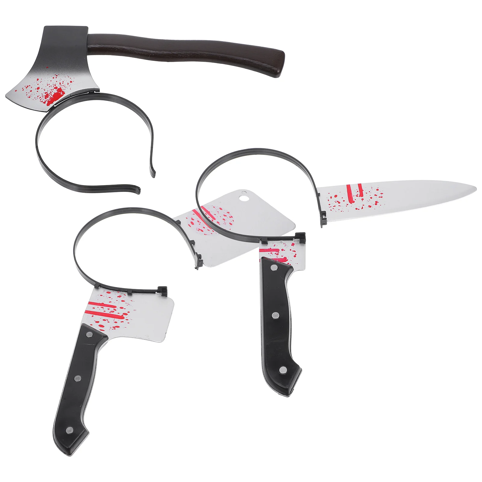 3 pièces Halloween bandeau accessoires de tour bandeau de cheveux en plastique pour décor de fête léger effrayant amusant cadeau accessoire de Costume nouveauté Gag