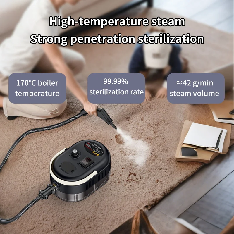 Handheld Steam Cleaner High Pressure Steam Cleaning Machine for Machine Kitchen Hood Air Conditioner Steam Cleaner for Car
