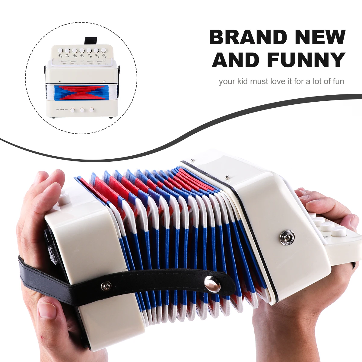 

Plastic ABS Metal 1PC Mini Accordion Educational Children Music Instrument Toy Beginner Fun Learning Gift Kids 3 Years Old Plus