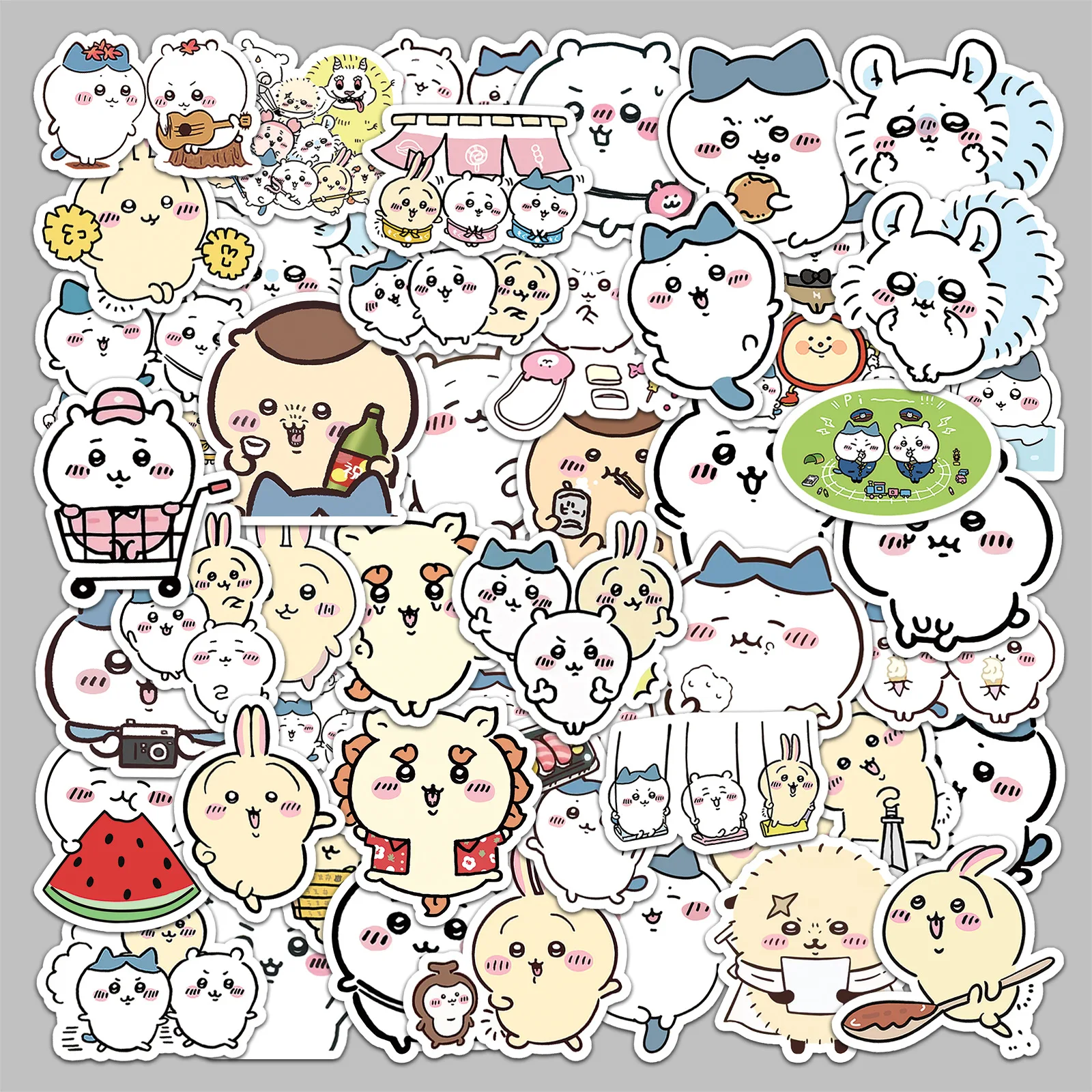 Miniso 50/60/100pcs Cute Chiikawa Children DIY Stickers