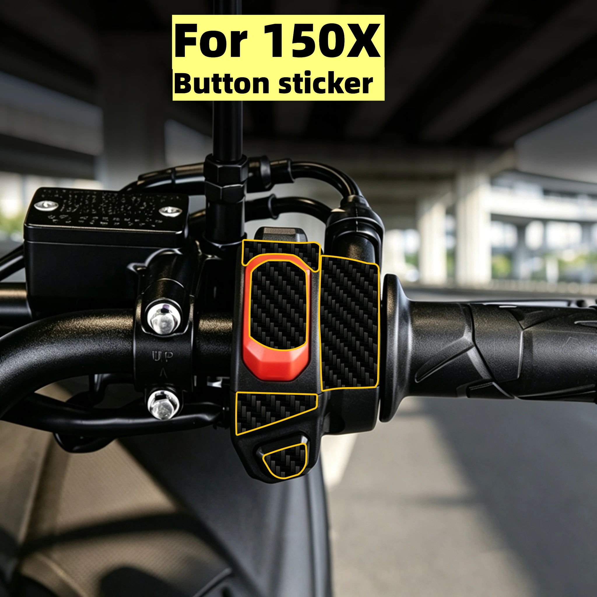 For ZONTES 150X/V handlebar button sticker cartoon version picture decoration film modification accessory